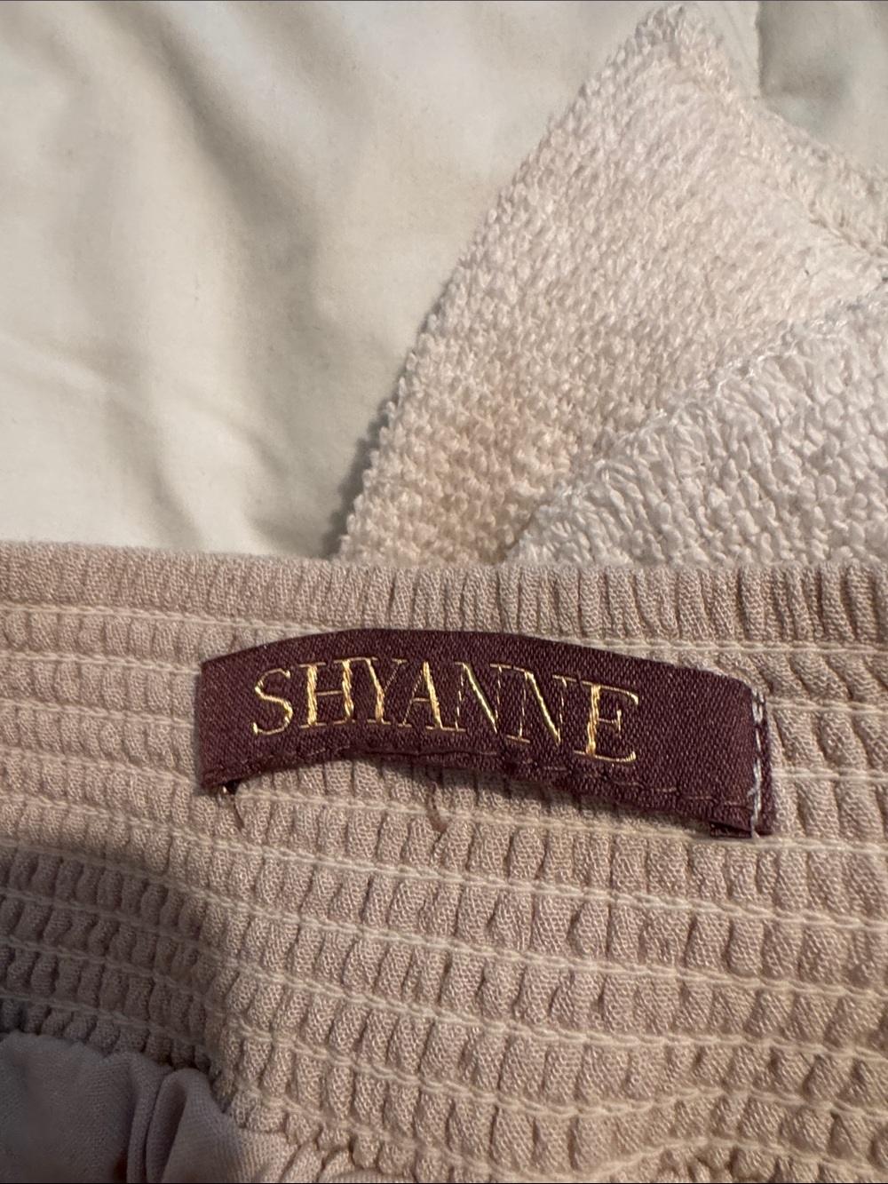 Shyanne Soft Beige Elastic Waist Maxi Skirt - Picture 4 of 5